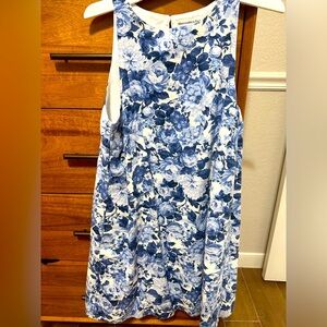 Abercrombie & Fitch White and Blue Floral Mini Dress